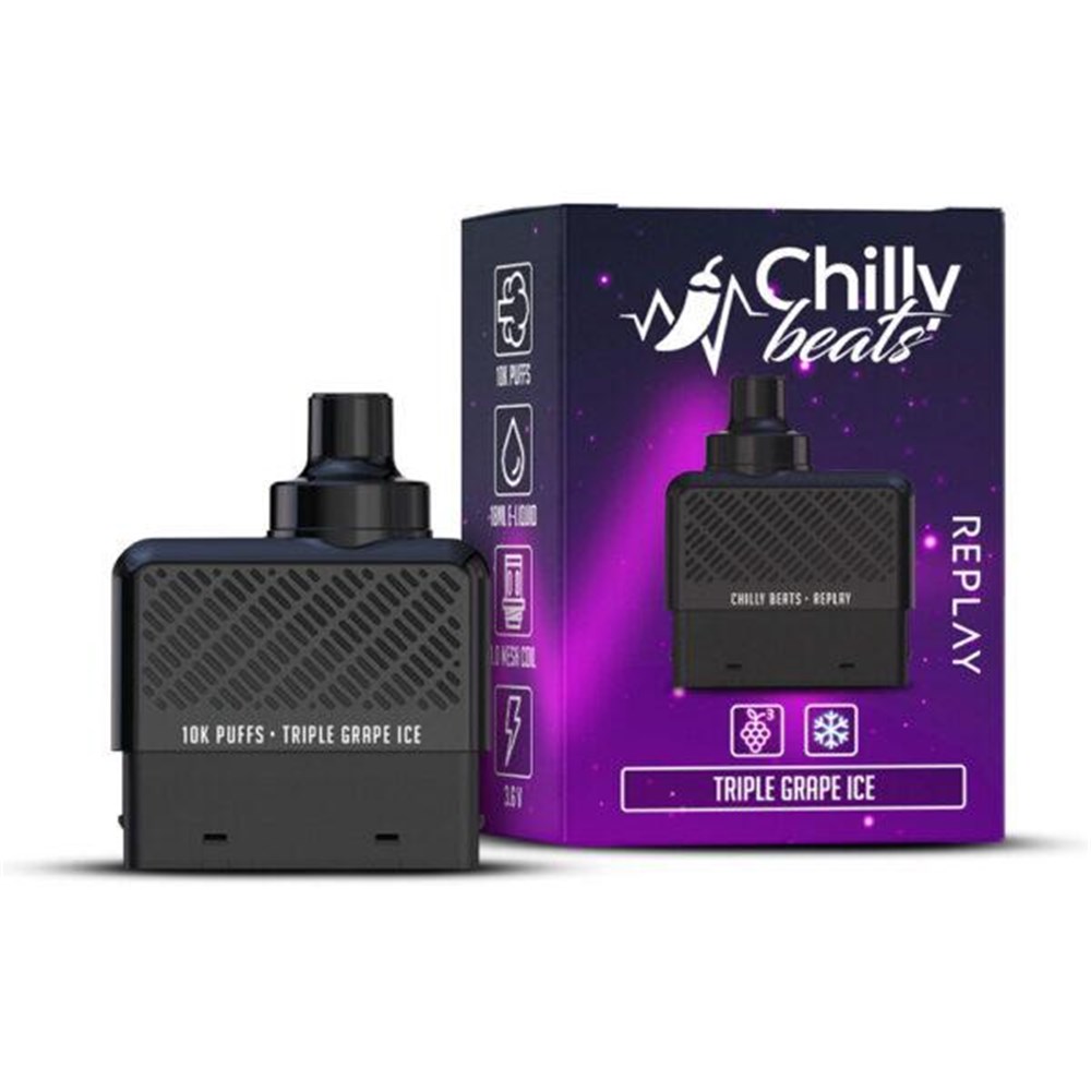 REFIL CHILLY BEATS 10k Triple Grape Ice